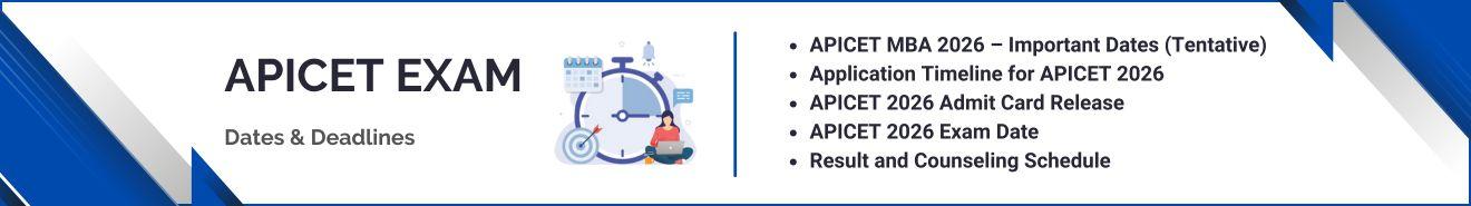 APICET MBA Exam Dates