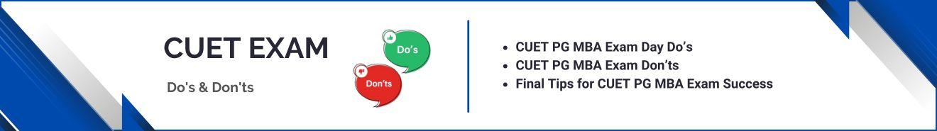 CUET PG Exam Do's & Don'ts