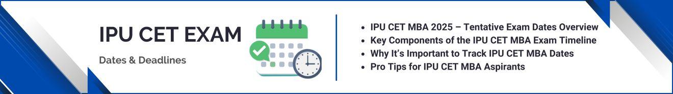 IPU CET MBA Exam Dates