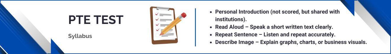 PTE Test Syllabus