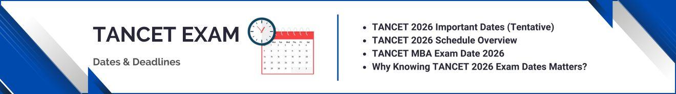 TANCET MBA Exam Dates