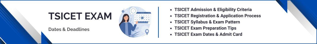 TSICET MBA Exam Dates