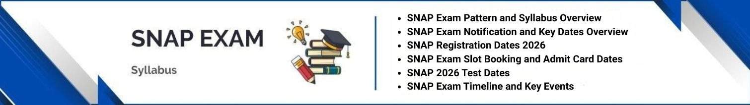 SNAP Syllabus 2026: Section-Wise Topics, Exam Pattern, Weightage & PDF