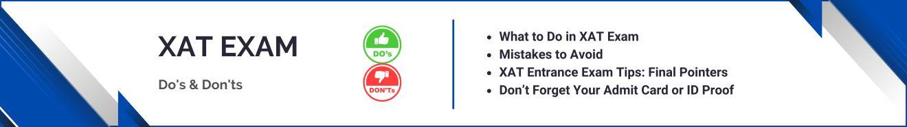 XAT Exam Do's & Don'ts