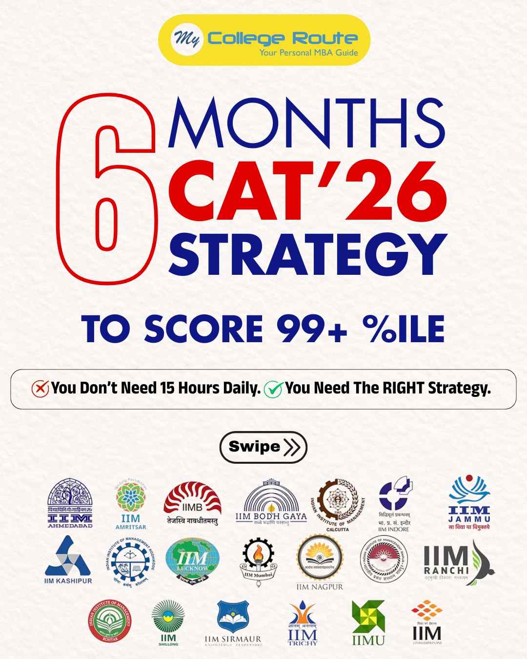 6-month CAT 2026 preparation plan with VARC, DILR, QA strategy, mock test analysis and tips to crack top MBA colleges